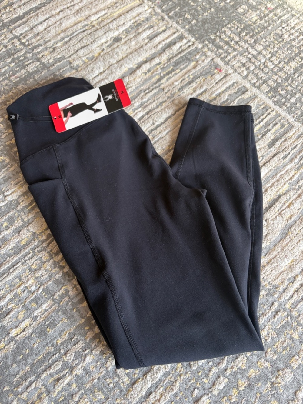 Spyder Black Athletic Leggings with Pocket Detail